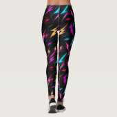 Kleurrijk Bliksemschichtpatroon Leggings (Achterkant)
