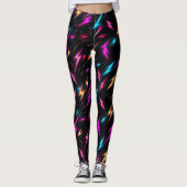 Kleurrijk Bliksemschichtpatroon Leggings (Voorkant)
