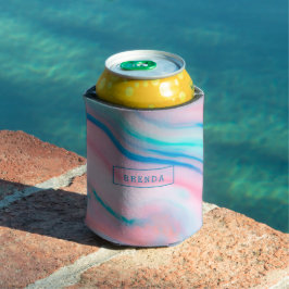 Kleurrijk bloeiend chlooragaat marmer blikjeskoeler