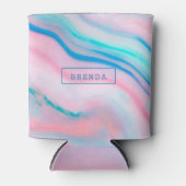 Kleurrijk bloeiend chlooragaat marmer blikjeskoeler (Voorkant)