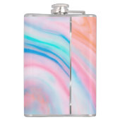 Kleurrijk bloeiend chlooragaat marmer heupfles (Achterkant)