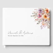 Kleurrijk, Bloem Boeket, Huwelijk Gastenboek (Voorkant)