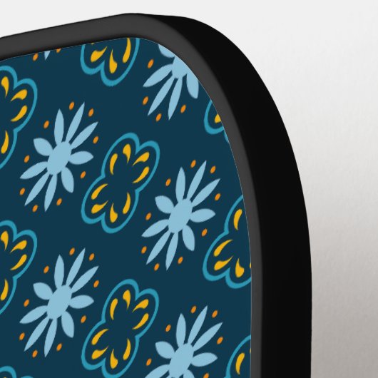 Kleurrijk Bloem Naadloos Patroon Pickleball Paddle (Links Detail)