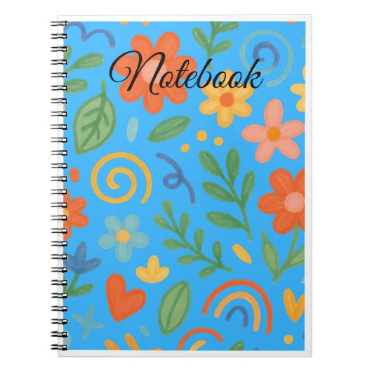 Kleurrijk Bloem Notitieboek (Voorkant)