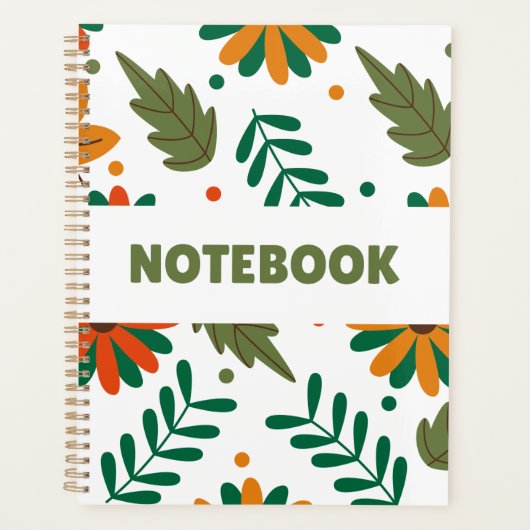 Kleurrijk Bloem Notitieboek – Minimalistische Plan (Voorkant)
