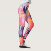 kleurrijk Bloem ontwerp Leggings (Rechts)