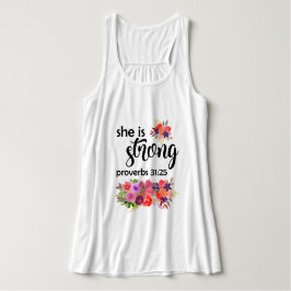 Kleurrijk Bloemboeket | Zij Is Sterk Tanktop