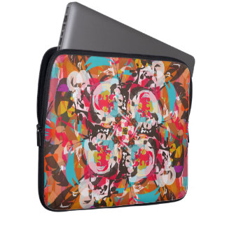 Kleurrijk Bloemen Abstract Design Laptop Sleeve