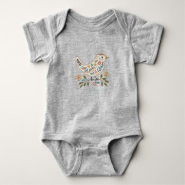 Kleurrijk bloemen baby romper voor vogeltjes