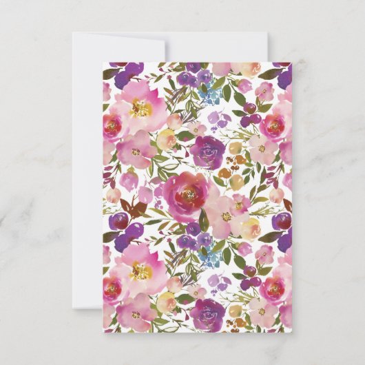 Kleurrijk Bloemen Baby shower Boek voor Baby Kaart (Achterkant)