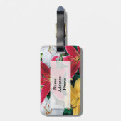 Kleurrijk Bloemen Bagagelabel (Achterkant verticaal)