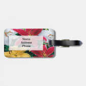 Kleurrijk Bloemen Bagagelabel (Achterkant horizontaal)