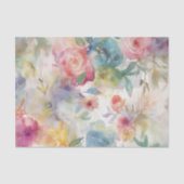  Kleurrijk Bloemen Botanisch Patroon Tissuepapier (Voorkant)