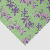 Kleurrijk bloemen, groen- en paars papier (Detail)