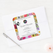 Kleurrijk Bloemen Lijst Witte Product Labels Logo (Envelop)