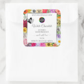 Kleurrijk Bloemen Lijst Witte Product Labels Logo (Tas)