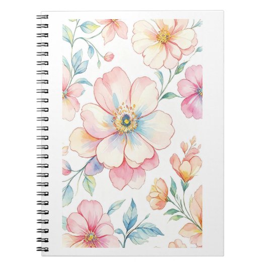 Kleurrijk bloemen notitieboek (Voorkant)