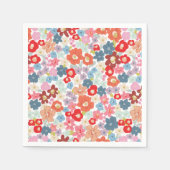 Kleurrijk Bloemen Papier Party Servet (Voorkant)