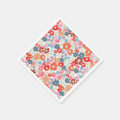 Kleurrijk Bloemen Papier Party Servet (Hoek)