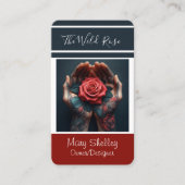 Kleurrijk Bloemen Roos Bloemen Shop Designer Owner Visitekaartje (Voorkant)