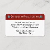 Kleurrijk Bloemen Roos Bloemen Shop Designer Owner Visitekaartje (Achterkant)