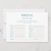 Kleurrijk Bloemen Vrijgezellenfeest Woord Scramble Kaart (Voorkant)