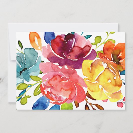 Kleurrijk Bloemen Vrijgezellenfeest Woord Scramble Kaart (Achterkant)