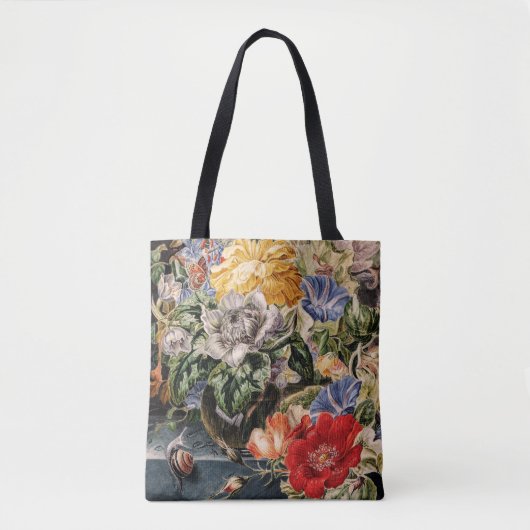  kleurrijk bloemenboeket tote bag (Voorkant)