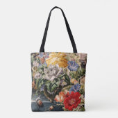  kleurrijk bloemenboeket tote bag (Achterkant)