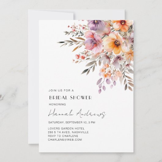 Kleurrijk, bloemenboeket Vrijgezellenfeest Kaart