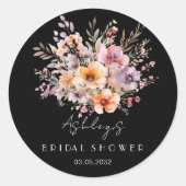 Kleurrijk, bloemenboeket Vrijgezellenfeest Ronde Sticker (Voorkant)