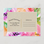 Kleurrijk Bloemend Modern Rustiek Botanisch Kraft Briefkaart (Achterkant)