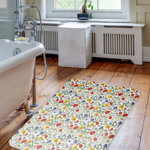 Kleurrijk Bloemend Wildbloem Mooie Moderne Patroon Badmat