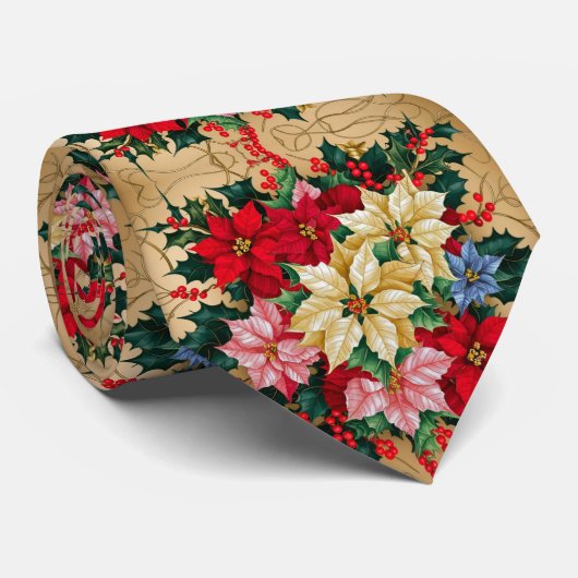 Kleurrijk Bloemendesign Stropdas (Opgerold)