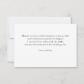 Kleurrijk Bloemendessert Bedankkaart (Achterkant)