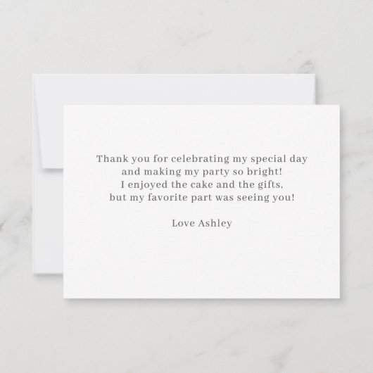 Kleurrijk Bloemendessert Bedankkaart (Achterkant)