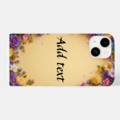 Kleurrijk Bloemenkader Case-Mate iPhone Case (Achterkant (horizontaal))