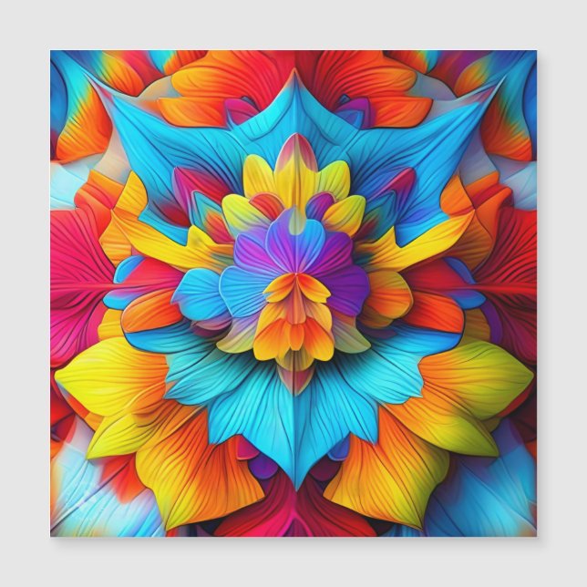 Kleurrijk bloemenmandala ontwerp (Voorkant)