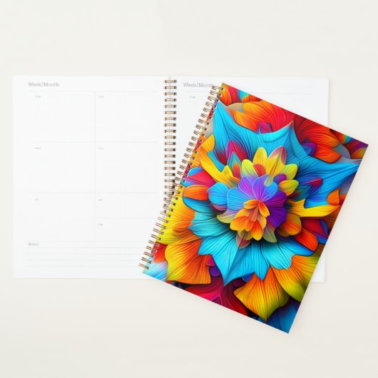 Kleurrijk bloemenmandala ontwerp planner (Display)