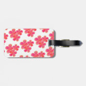 Kleurrijk bloemenmodern monogram bagagelabel (Achterkant horizontaal)