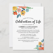 Kleurrijk Bloemenmonument | Viering van het leven Kaart (Voorkant)