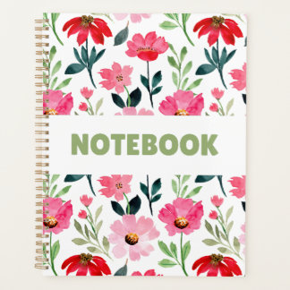 Kleurrijk bloemennotitieboek – Minimalistisch bloe Planner