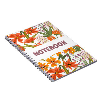 Kleurrijk bloemennotitieboek – Minimalistische blo Notitieboek
