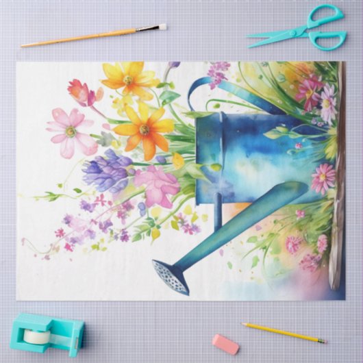 kleurrijk bloemenpapier tissuepapier (Craft)