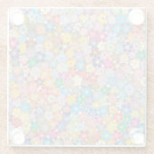 Kleurrijk bloemenpatroon Boho Glazen Onderzetter (Achterkant)