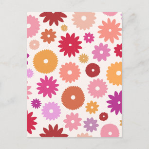 Kleurrijk Bloemenpatroon Briefkaart