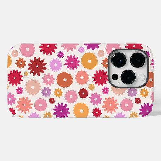 Kleurrijk Bloemenpatroon Case-Mate iPhone Case (Achterkant (horizontaal))