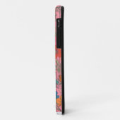 Kleurrijk bloemenpatroon op roze Case-Mate iPhone case (Achterkant/links)