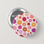 Kleurrijk Bloemenpatroon Ronde Button 5,7 Cm (Voorkant /achterkant)