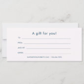 Kleurrijk Bloemenpatroon Roze Blauw Cadeaubon (Achterkant)